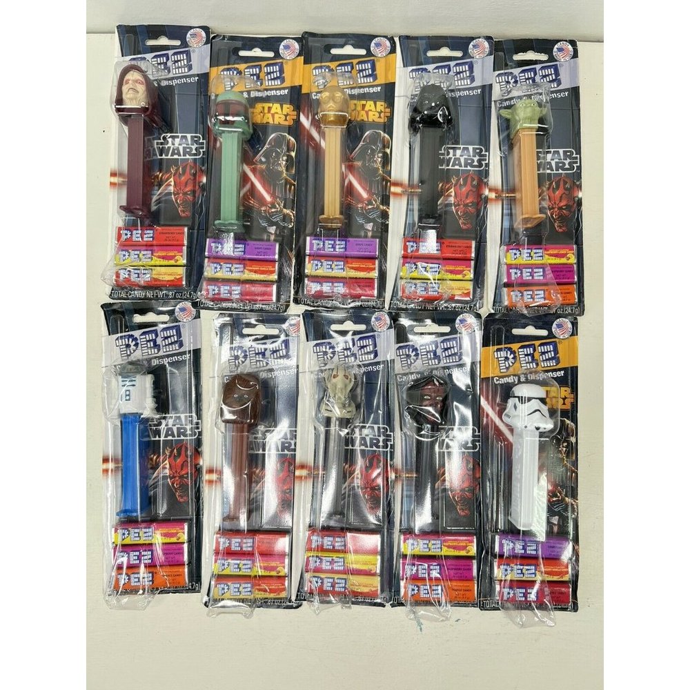 Star Wars Pez Candy & Dispensers 2012 2013 unopened lot of 10 Yoda Chewbacca